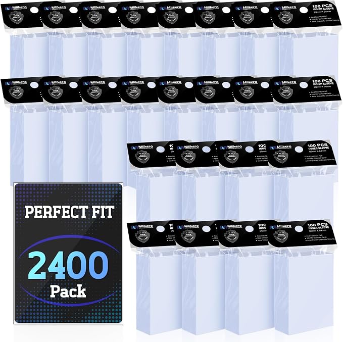 2400 Pack Card Sleeves, Perfect Fit Inner Sleeves Ideal by Mlikero