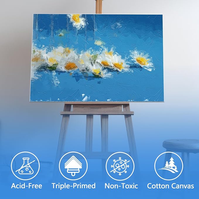 FUMILE Canvas for Painting 30x40, 4 Pack Large Stretched Canvas for - Image 4