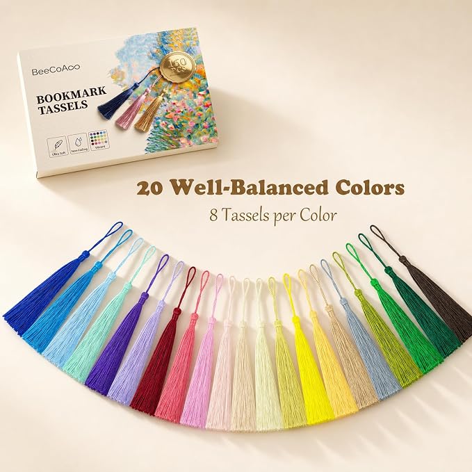 160 Pack Bulk Bookmark Tassels, 5 Inch Soft Silky Tassels - Image 6