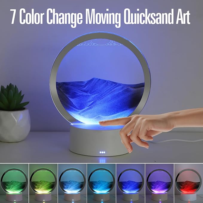 KPNUWN Moving Sand Art Liquid Motion, 3D Deep Sea Sandscape Color Quicksand - Image 4