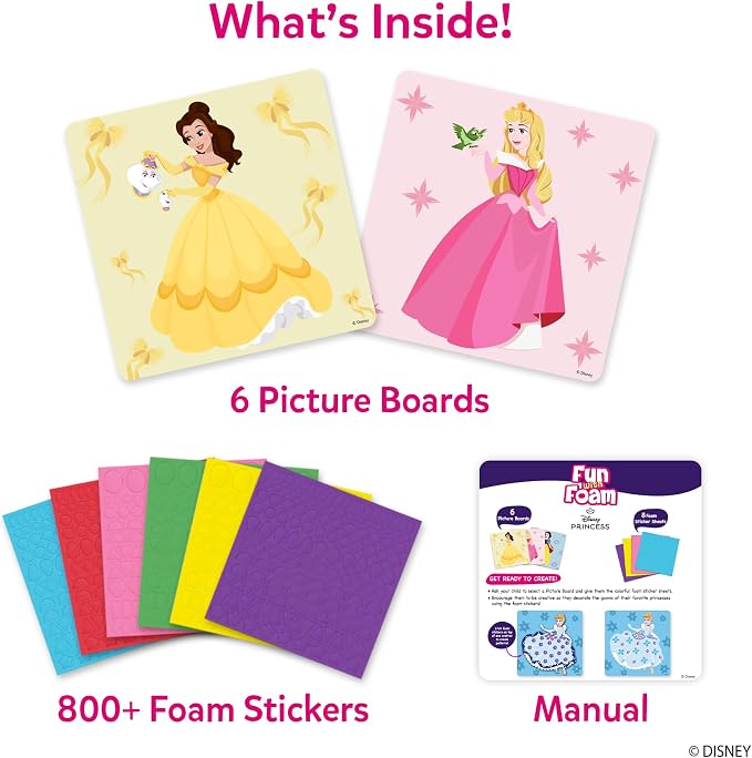 Skillmatics Fun with Foam 3D Sticker Art – Disney Princess, Mess-Free Fun | - Image 3