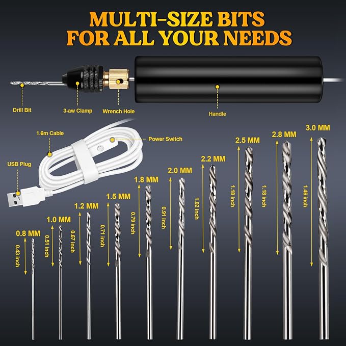 LET'S RESIN Electric Drill, Keychain Making Kit, Jewelry Making Kit, Electric - Image 2
