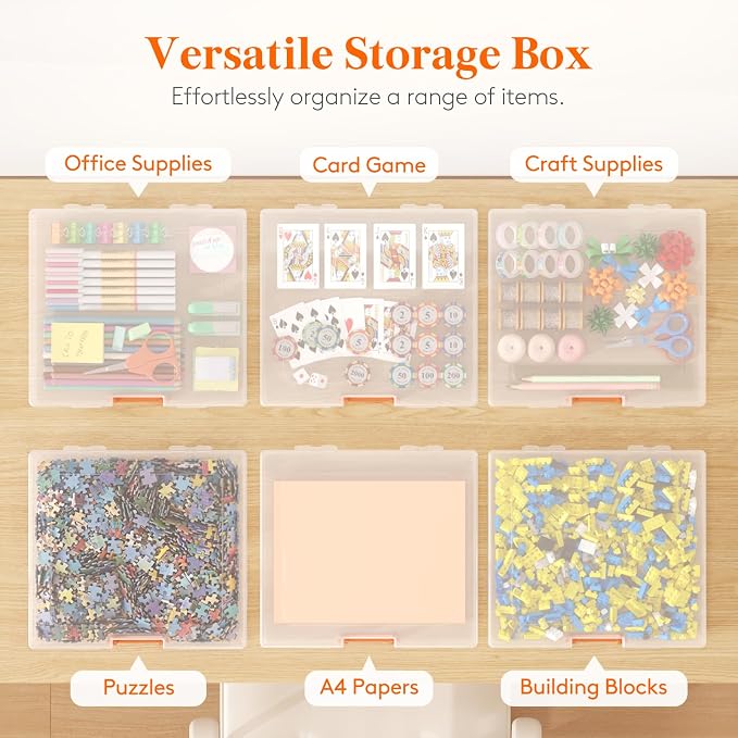 Lifewit 4 Pcs Board Game Storage Boxes, 12.2x10.6'' Paper Container - Image 7