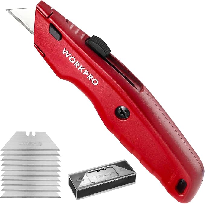 WORKPRO Premium Utility Knife, Retractable All Metal Heavy Duty Box Cutter - Image 9