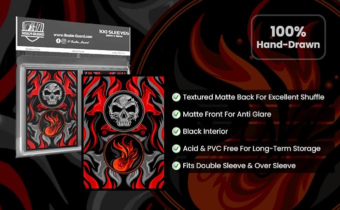 100ct Textured Matte TCG/MTG Card Art Sleeves - Image 5