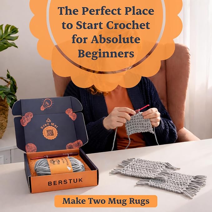 Absolute Beginner Crochet Kit for Adults, Level 1 Starter Kit - Image 2