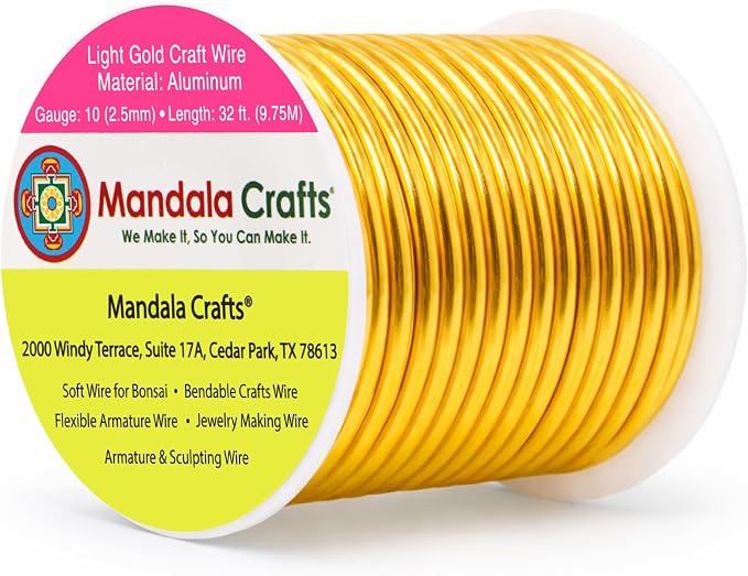 Mandala Crafts 10 Gauge Anodized Aluminum Craft Wire by MandalaCrafts