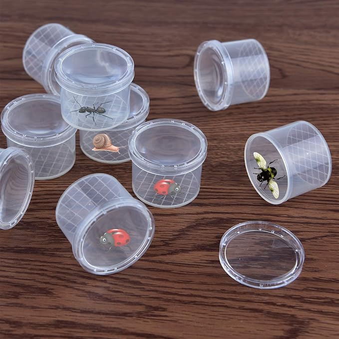 Coopay 20 Pcs Bug Jars Critter Insect Cage Magnifying Insect Box Bug Magnifier - Image 6