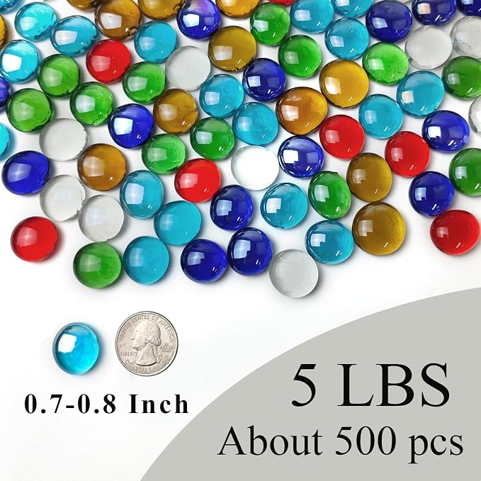 FANTIAN 5 lbs Flat Glass Marbles - Image 2