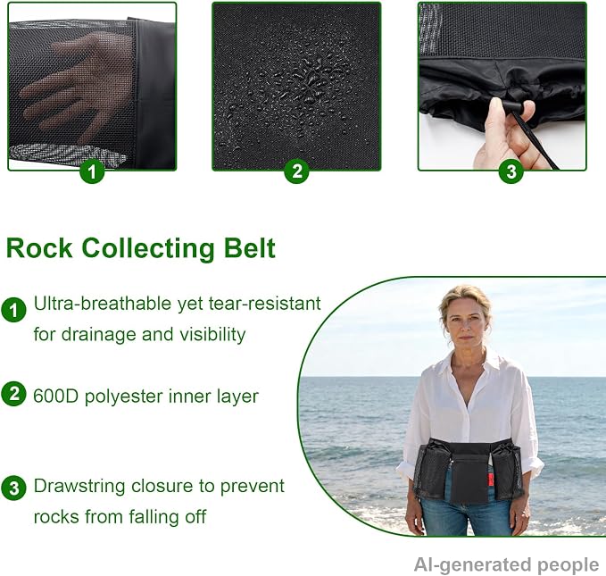 Rock Foraging Belt, Rock hounding Bag - Image 2