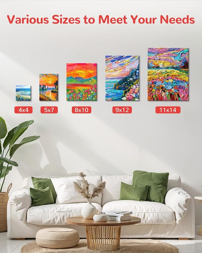 60Pcs 8x10 Canvas Boards for Kids PaintingInch Art Canvas Panels | 100% Cotton - Image 9
