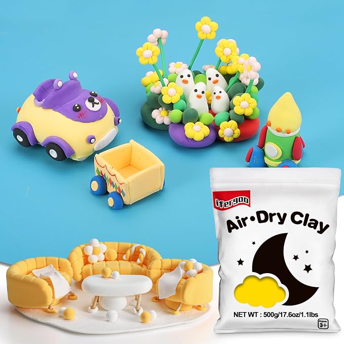 ifergoo Yellow Air Dry Clay - Image 3