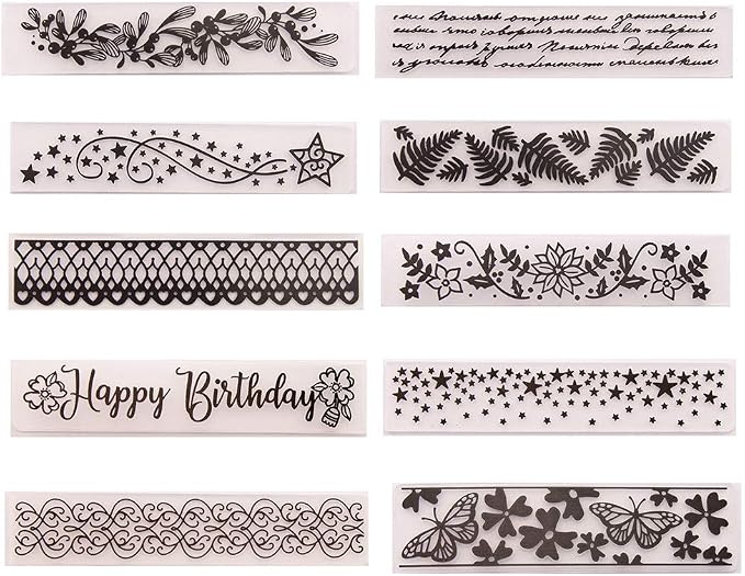10Pcs Flower Leaf Star Plastic Embossing Folder DIY Craft Template Molds Stamp by QSZKeer