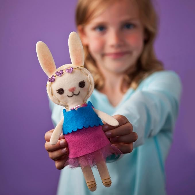 Craft-tastic – Make a Bunny Friend Craft Kit – Learn to Make 1 Easy-to-Sew - Image 6