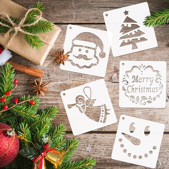 50 PCS Christmas Painting Stencils Reusable Christmas Stencils - Image 4