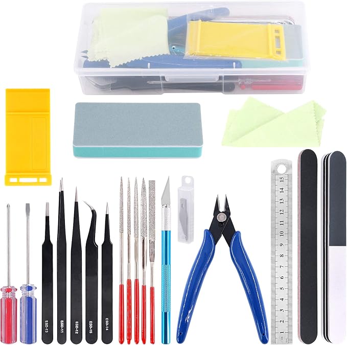 21Pcs Modeler Basic Tools Craft Set Hobby Building Tools Kit by Rustark