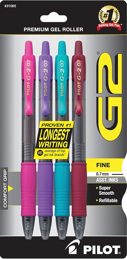 PILOT G2 Premium Refillable and Retractable Rolling Ball Colored Gel Pens by PilotCorporationofAmerica