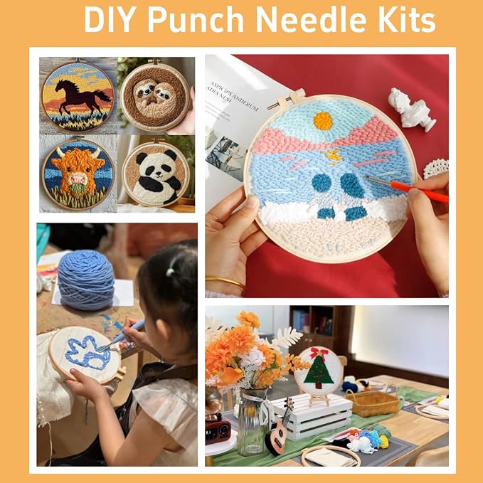 Punch Needle Kits for Beginners Red Mushroom 20x20cm | Easy for Beginners - Image 6