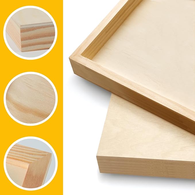 Falling in Art 2 Pack 5x5'' Unfinished Gallery Birch Wood Canvas Panels | 1 - Image 5