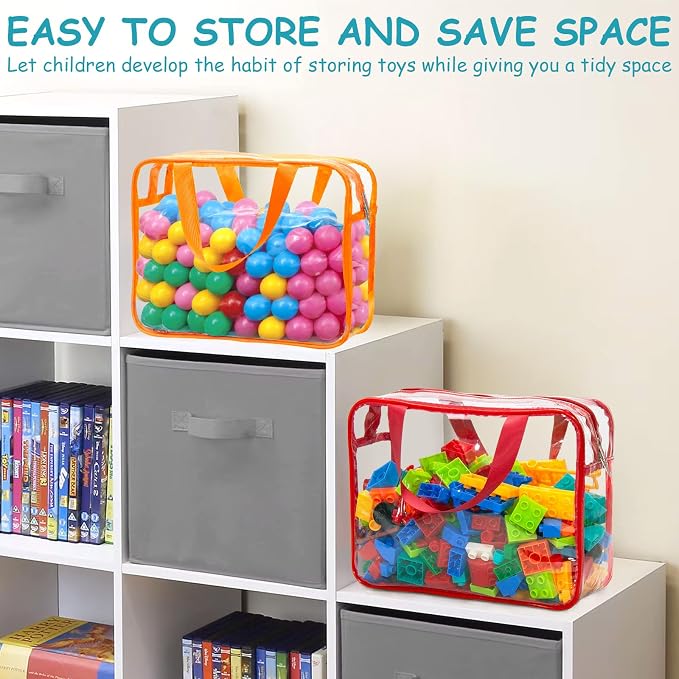 8 Packs 8 Colors Large Toy Storage Bags - Image 6
