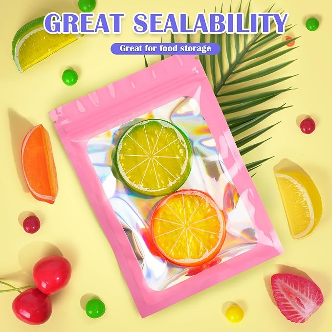 JETMORE 100 PCS Mylar Bags, Smell Proof Bag, Sealable Bag - Image 3