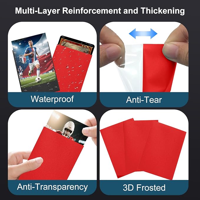 1000 Count Card Sleeves for Trading Cards, Premium Matte Standard Size Card - Image 4