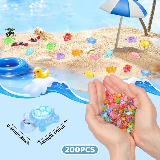 200pcs Mini Resin Turtles Luminous Tiny Turtle - Image 4