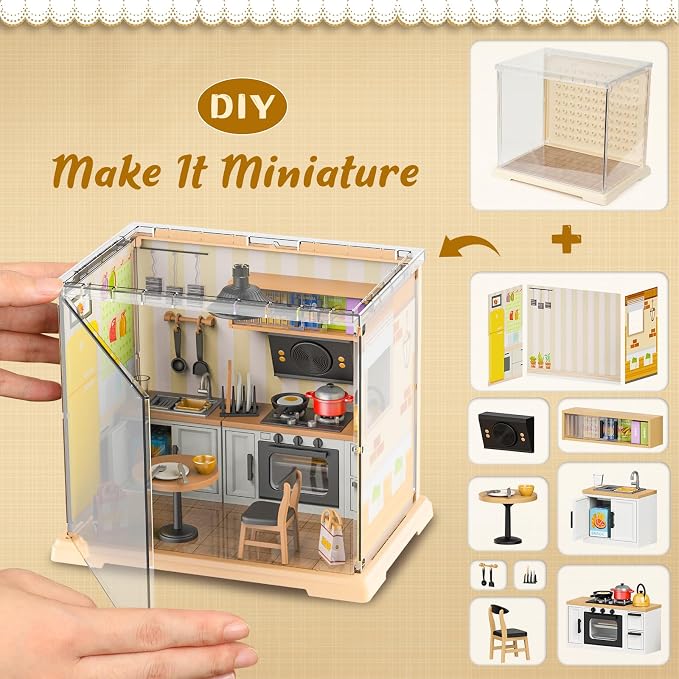 Kitchen Miniature House Kit, Mini Model Kits - Image 6