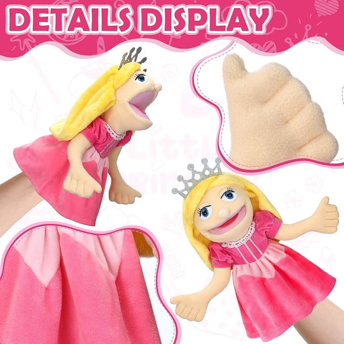 Soulchen 16 Inch Pink Hand Puppets - Image 3