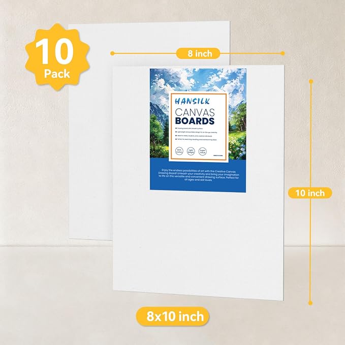 Canvases for Painting Pre Primed 100% Cotton White Blank Canvas Boards for - Image 2