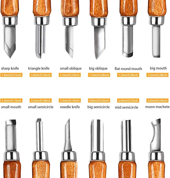 AUGSUN Wood Carving Knife Set - Image 6