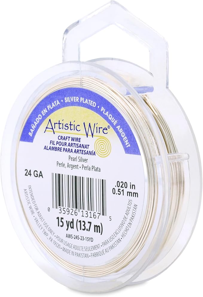 Artistic Wire, 24 Gauge Silver Plated Tarnish Resistant Colored Copper Craft by ArtisticWire