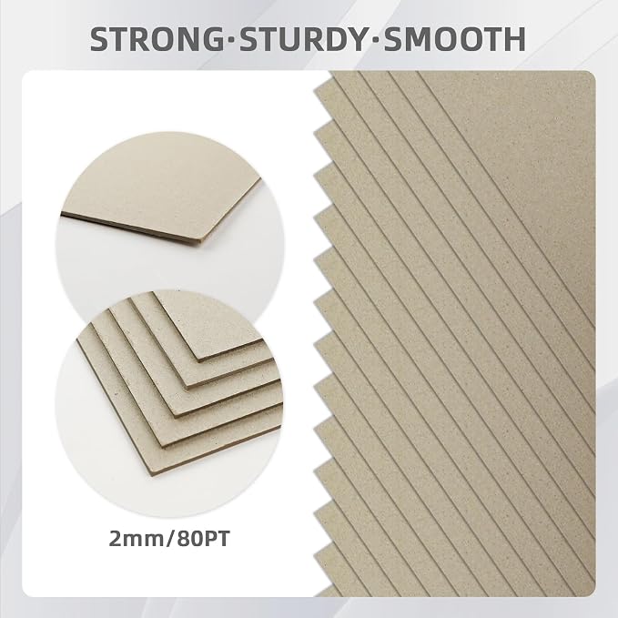 25 Sheets 12.5x10" Book Board 2 mm 80 PT - Image 3