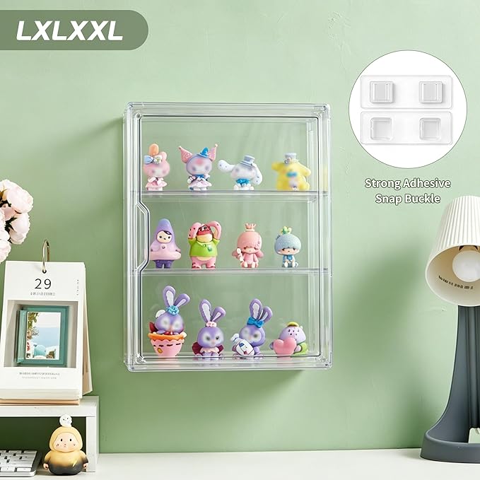 Acrylic Display Case for Collectibles 3 Tier Wall-Mounted Display Case - Image 4