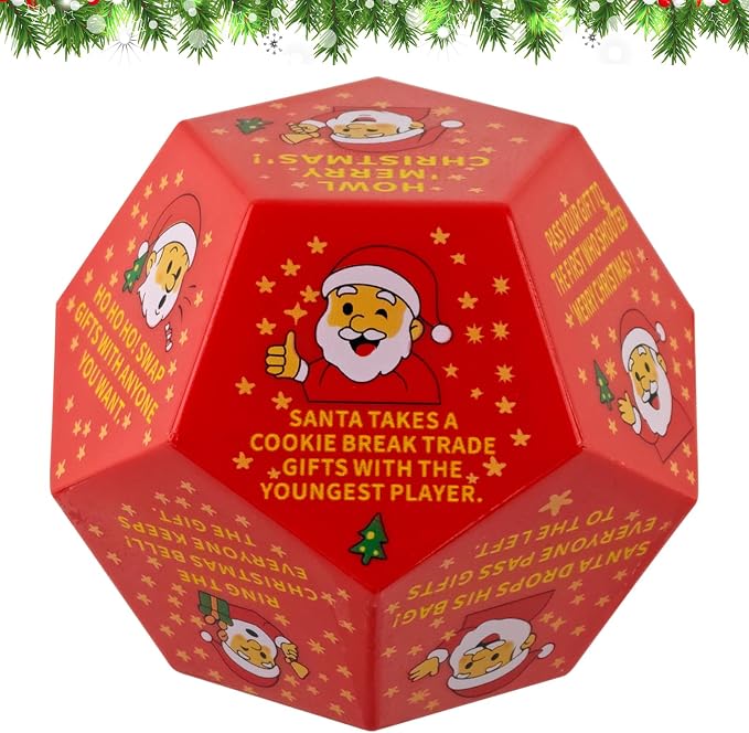 Hilarious Santa Swap Gift Exchange Dice, 3 * 3 in Exchange Gifts Dice, by oyeftp