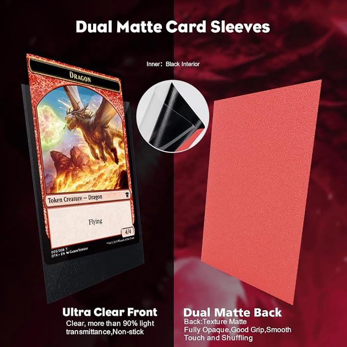 Fury Red Dual Matte Card Sleeves, Katomula Card Sleeves - Image 6