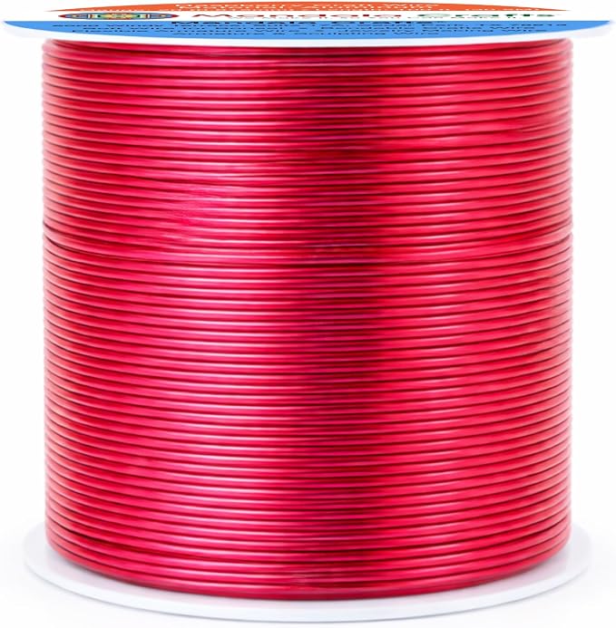 Mandala Crafts 20 Gauge Raspberry Anodized Aluminum Craft Wire, 100 FT | Colored - Image 2