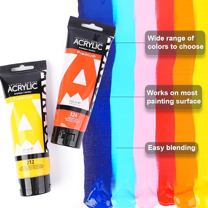 AUREUO Gray Silver Acrylic Paint, 4 Fl Oz / 120ml Single Tube, Metallic Art - Image 6