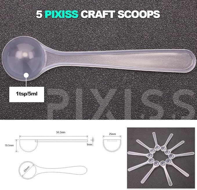 Ranger Metallic Embossing Powder Set, Embossing Powder Spoons, Frosted Crystal - Image 3