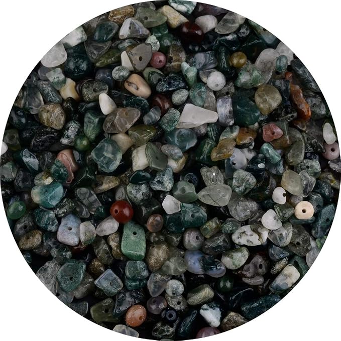 Natural Chip Stone Beads India Agate 5-8mm About 400 Pieces Irregular Gemstones by Cmidy