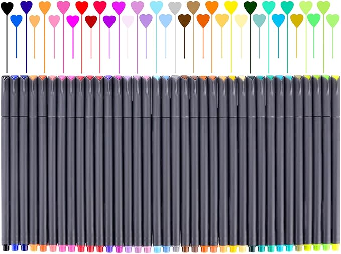 iBayam Colored Fineliner Pens 36 Pack, 0.38mm Fine Point, Bullet Journaling | by iBayamDirect