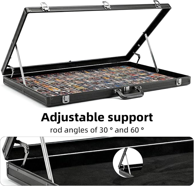 Portable Card Show Display Case 34"x22", Aluminum Trade Show Display Case - Image 2