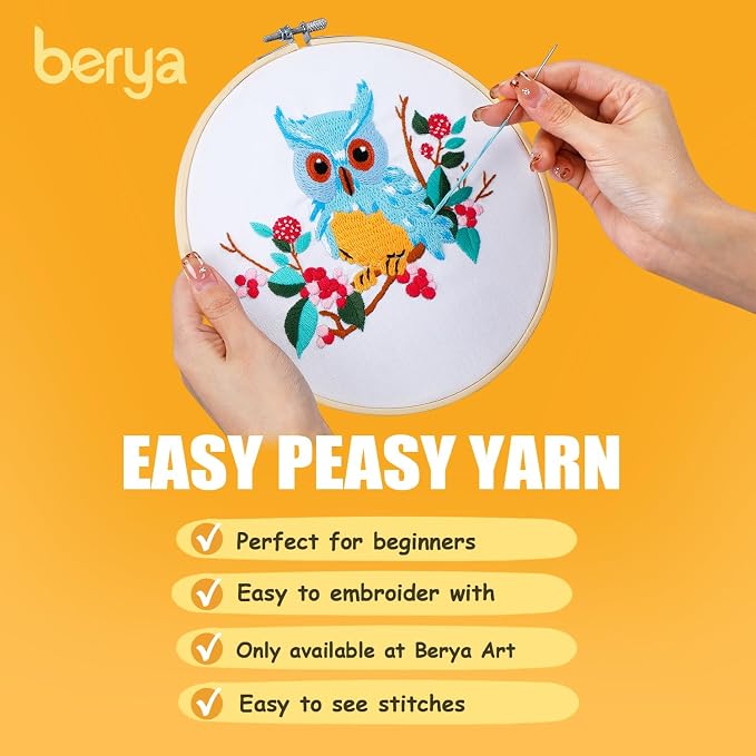BERYA Owl Embroidery Kit, Embroidery Kit - Image 6