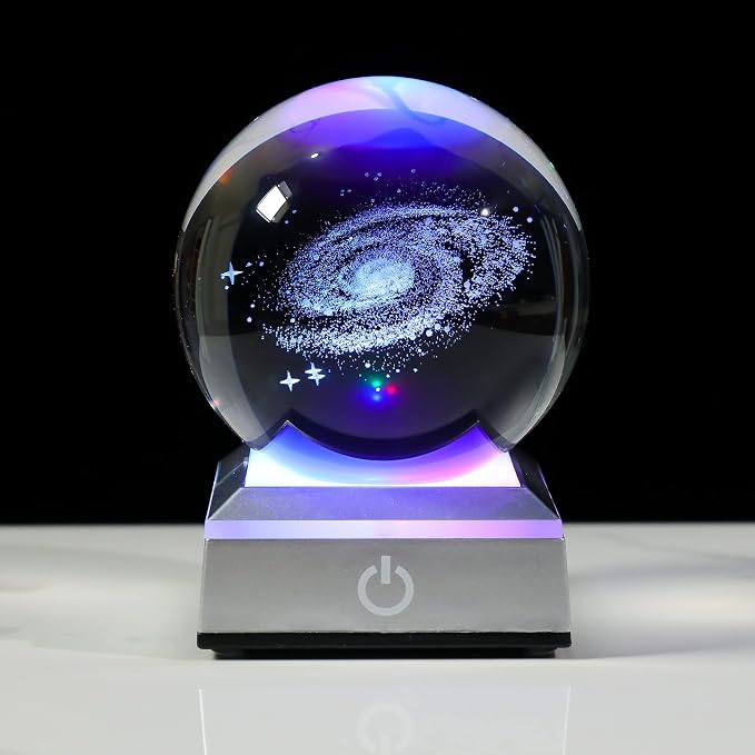 Ornalrist 3.15 Inch 3D Galaxy Planet Glass Ball by Ornalrist