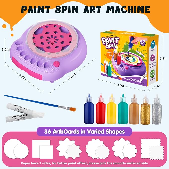 Spin Art Machine for Kids, Paint Spinner Arts & Crafts Kit for Ages 4-12 | - Image 6