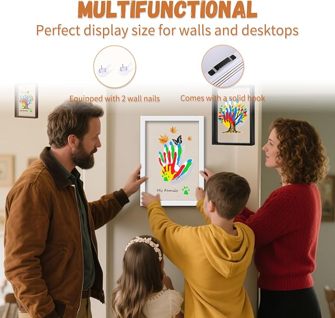 VidwanHome Family Handprint & Hand Casting Kit – DIY Keepsake Frame, Wooden - Image 4