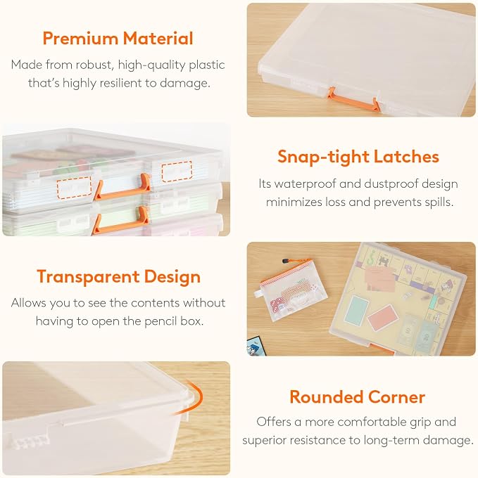 Lifewit 4 Pcs Board Game Storage Boxes, 12.2x10.6'' Paper Container - Image 5