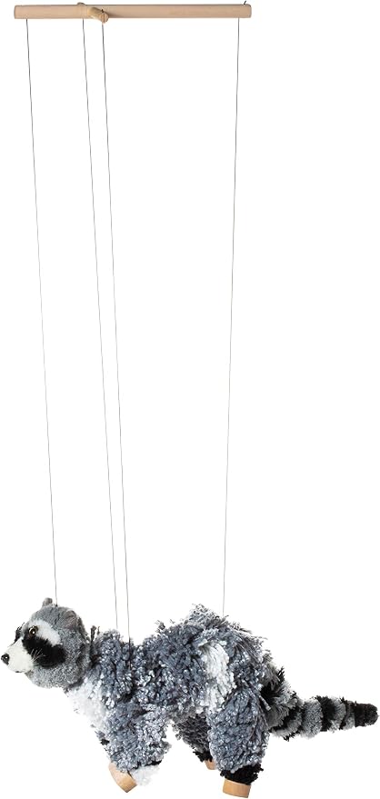Artisan Owl Raccoon Marionette Puppet - Image 7
