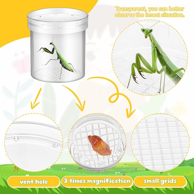 STOBOK Insect Observation Cup 2.75 Inch Transparent Bug Viewer Jar - Image 2