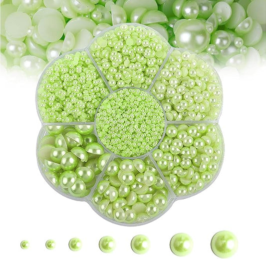 5600PCS Half Round Pearls Flatback Imitation Pearls by MLGDA